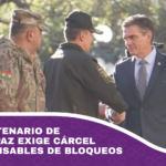 En el bicentenario de la Policía, Paz exige cárcel para responsables de bloqueos