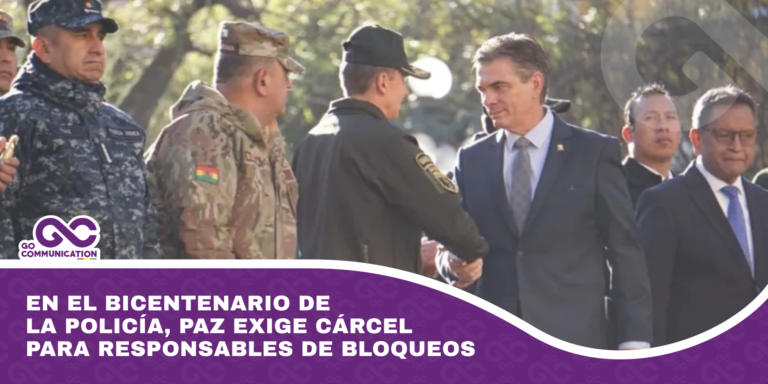 En el bicentenario de la Policía, Paz exige cárcel para responsables de bloqueos