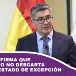 Espinoza afirma que el gobierno no descarta decretar Estado de Excepción