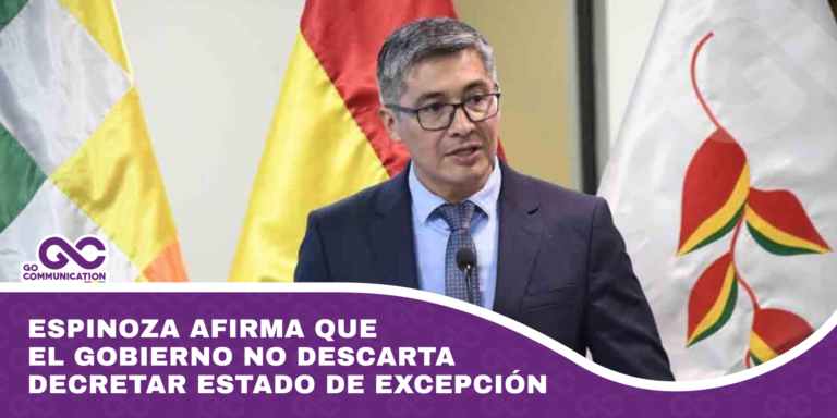 Espinoza afirma que el gobierno no descarta decretar Estado de Excepción