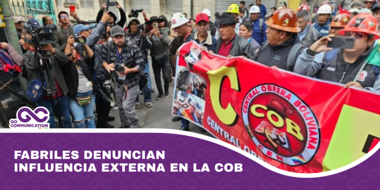 Fabriles denuncian influencia externa en la COB