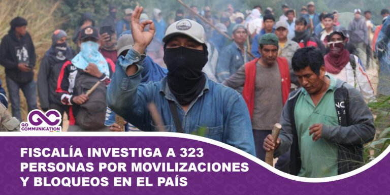 Fiscalía investiga a 323 personas por movilizaciones y bloqueos en el país