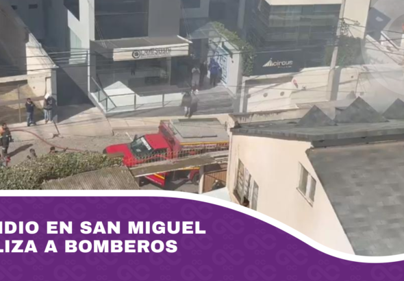 Incendio en San Miguel moviliza a Bomberos
