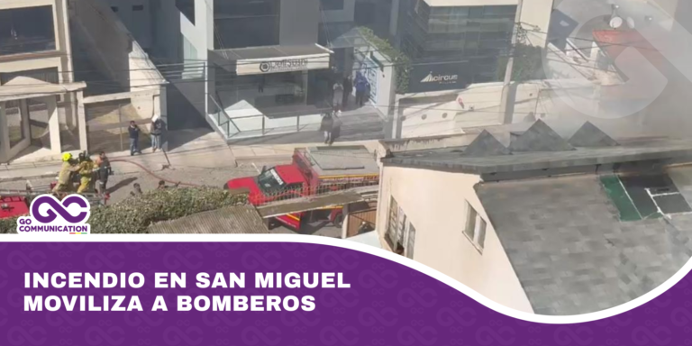 Incendio en San Miguel moviliza a Bomberos