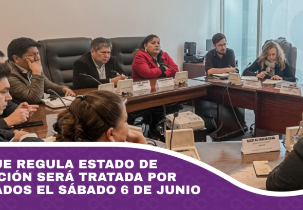 Ley que regula Estado de excepción será tratada por Diputados el sábado 6 de junio