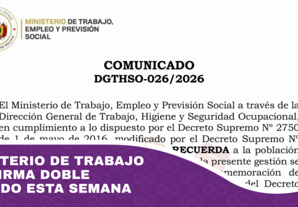 Ministerio de Trabajo confirma doble feriado esta semana