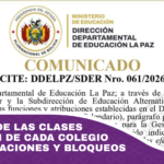 Modalidad de las clases dependerán de cada colegio por movilizaciones y bloqueos