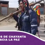 Movilizados de Chayanta marchan hacia La Paz