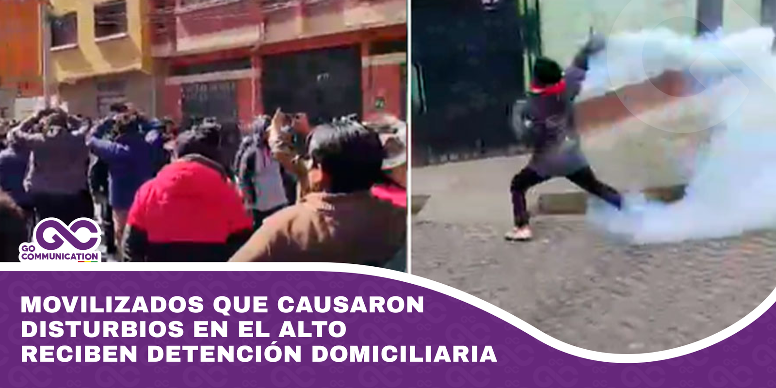 Movilizados que causaron disturbios en El Alto reciben detención domiciliaria