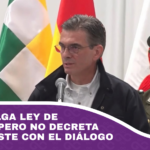 Paz promulga ley de excepción pero no decreta nada e insiste con el diálogo
