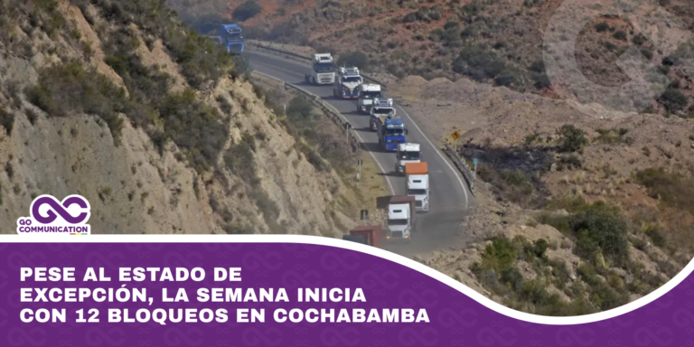 Pese al Estado de Excepción, la semana inicia con 12 bloqueos en Cochabamba