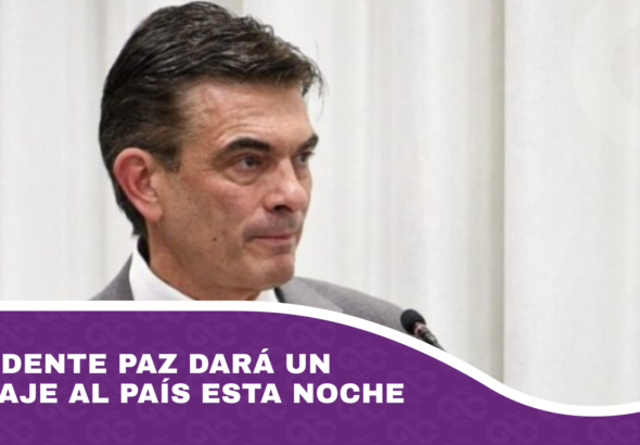 Presidente Paz dará un mensaje al país esta noche