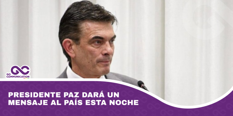 Presidente Paz dará un mensaje al país esta noche