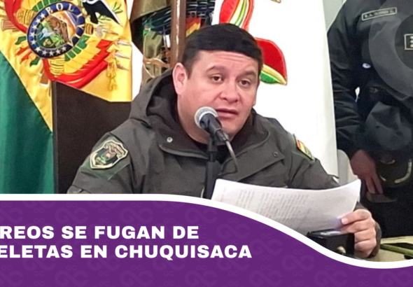 Tres reos se fugan de carceletas en Chuquisaca