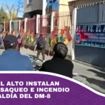 Vecinos de El Alto instalan vigilia tras saqueo e incendio a la subalcaldía del DM-8