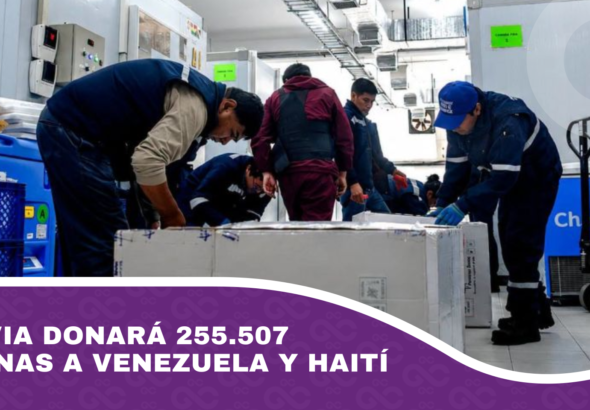 Bolivia donará 255.507 vacunas a Venezuela y Haití