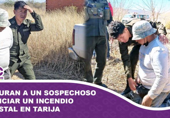 Capturan a un sospechoso de iniciar un incendio forestal en Tarija