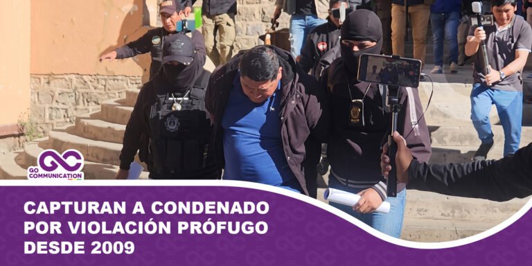 Capturan en Tarija a un condenado por violación que permaneció prófugo tras cometer el delito en 2009