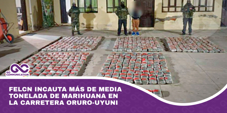FELCN incauta más de media tonelada de marihuana en la carretera Oruro-Uyuni