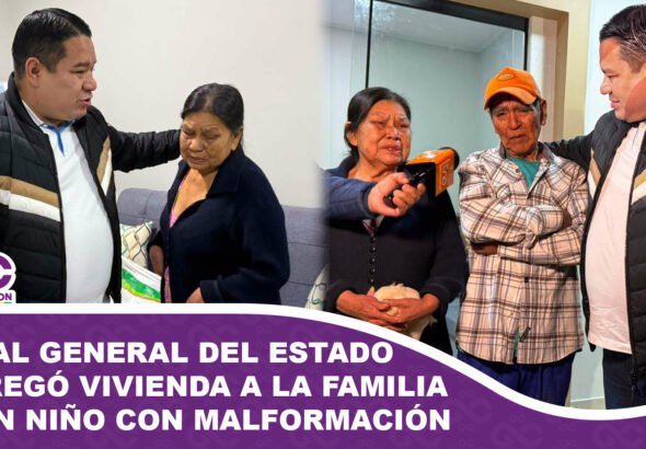 Fiscal general del Estado entregó vivienda a la familia de un niño con malformación
