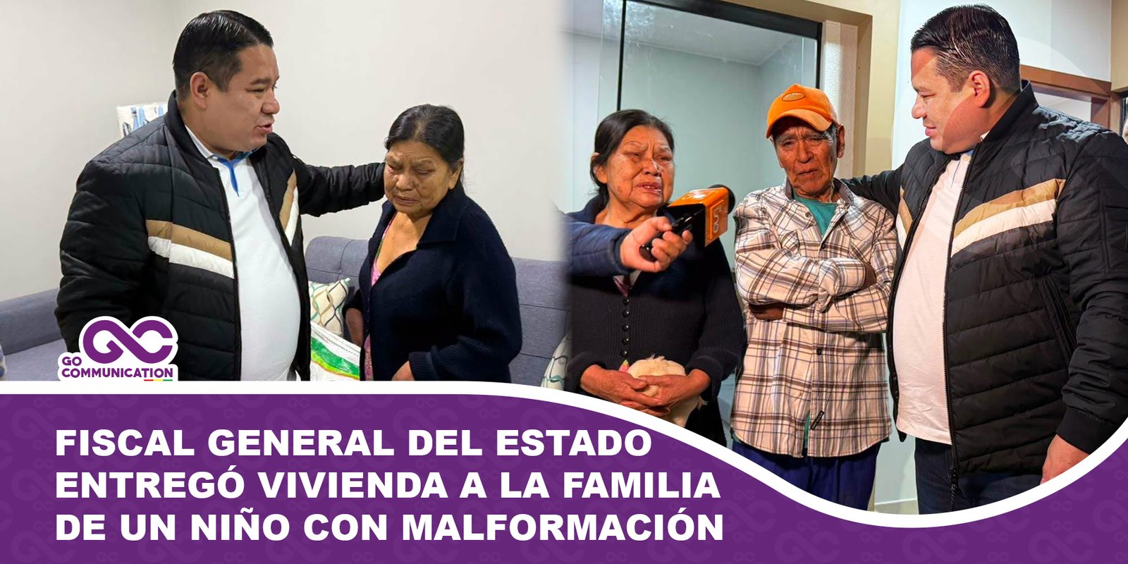Fiscal general del Estado entregó vivienda a la familia de un niño con malformación