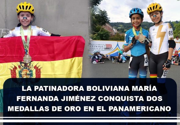 La patinadora boliviana María Fernanda Jiménez conquista dos medallas de oro en el Panamericano