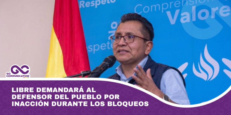 Libre demandará al Defensor del Pueblo por inacción durante los bloqueos