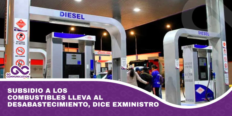 Subsidio a los combustibles lleva al desabastecimiento, dice exministro