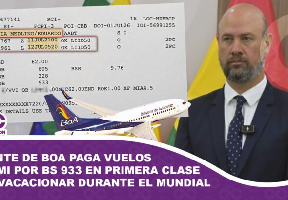 gerente de BoA PAGA VUELOS