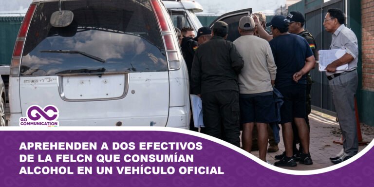 Aprehenden a dos efectivos de la Felcn sorprendidos consumiendo alcohol en un vehículo oficial