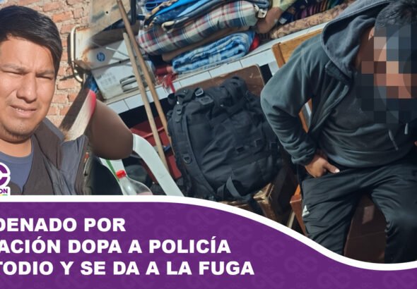 Condenado por violación dopa a policía y escapa