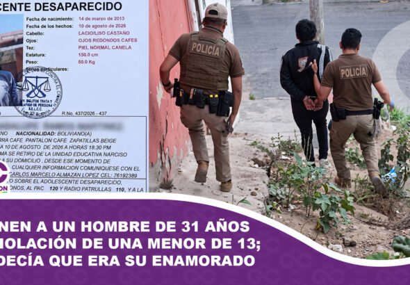 Detienen preventivamente a un hombre de 31 años en Tarija por la presunta violación de una menor de 13 años