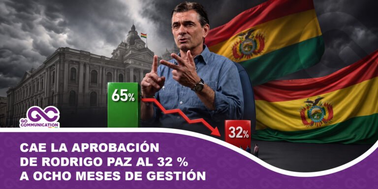 Encuesta de Ipsos registra caída de la aprobación de Rodrigo Paz al 32 % a ocho meses de gestión