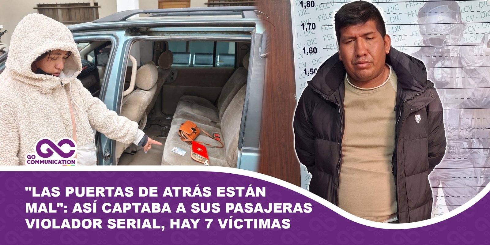 Envían a Chonchocoro a un presunto violador serial que captaba a sus víctimas mediante engaños en su taxi