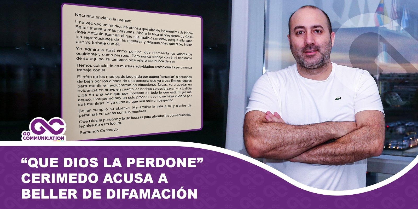 Que Dios te perdone Cerimedo acusa a Beller de difamación