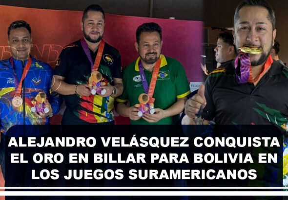 Alejandro Velásquez conquista el oro en billar para Bolivia en los Juegos Suramericanos