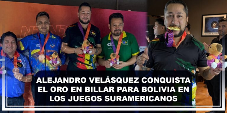 Alejandro Velásquez conquista el oro en billar para Bolivia en los Juegos Suramericanos