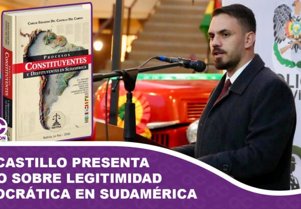 Del Castillo presenta libro sobre legitimidad democrática en Sudamérica
