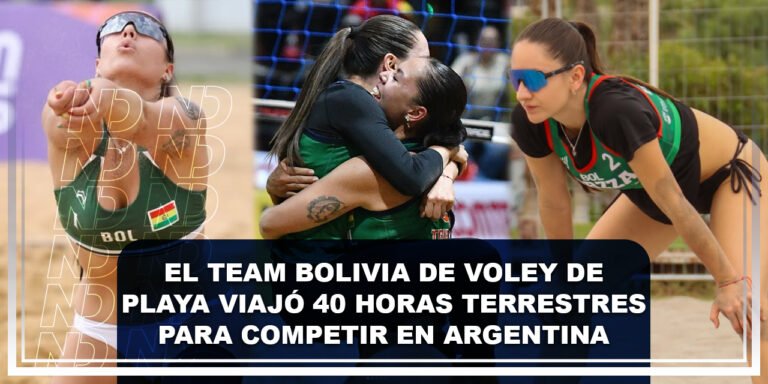 El Team Bolivia de Voley de Playa viajó 40 horas terrestres para competir en Argentina