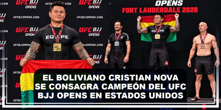 El boliviano Cristian Nova se consagra campeón del UFC BJJ OPENS en Estados Unidos