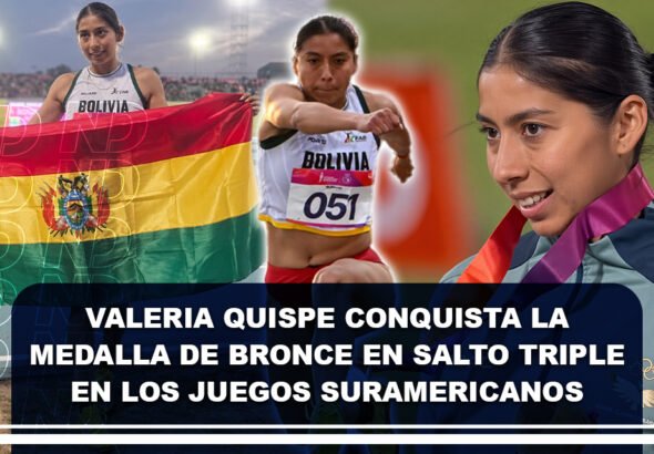 La tarijeña Valeria Quispe conquista la medalla de bronce en salto triple en los Juegos Suramericanos