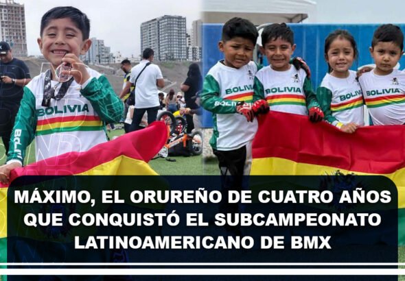 Máximo, el orureño de cuatro años que conquistó el subcampeonato Latinoamericano de BMX