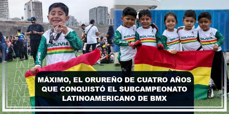 Máximo, el orureño de cuatro años que conquistó el subcampeonato Latinoamericano de BMX