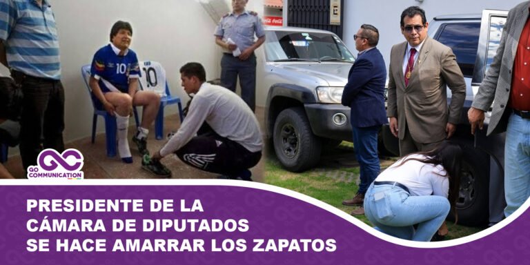 Presidente de la Cámara de Diputados se hace amarrar los zapatos al estilo Evo