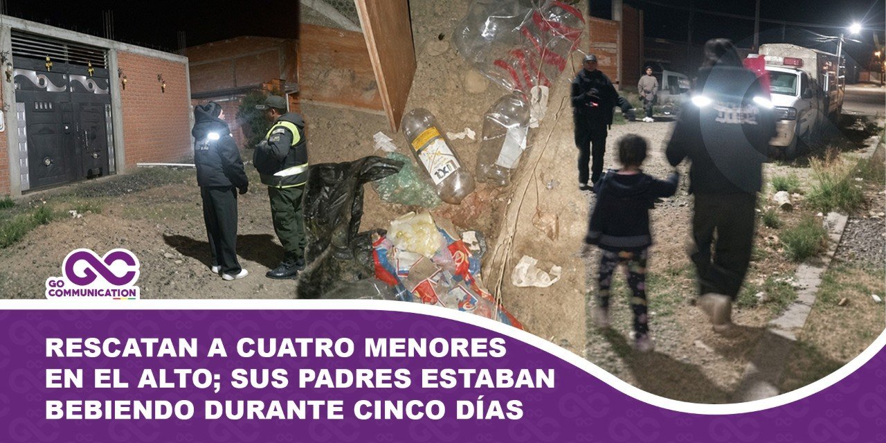 Rescatan a cuatro menores en El Alto