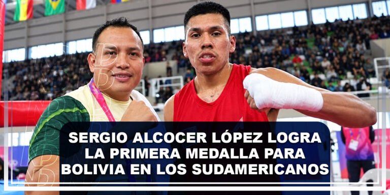 Sergio Alcocer López asegura la primera medalla para Bolivia en los Juegos Sudamericanos Santa Fe 2026