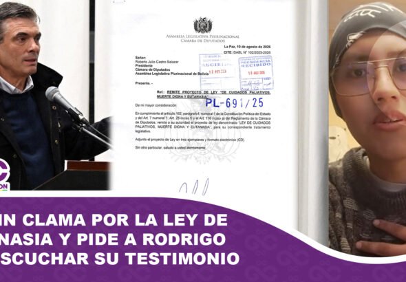 Aldrin clama por la ley de eutanasia y pide al presidente Rodrigo Paz escuchar su testimonio