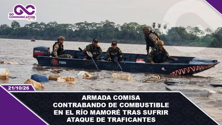 Armada comisa contrabando de combustible en el río Mamoré tras sufrir ataque de traficantes
