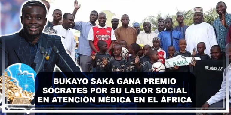Bukayo Saka gana Premio Sócrates por su labor social en atención médica en el África