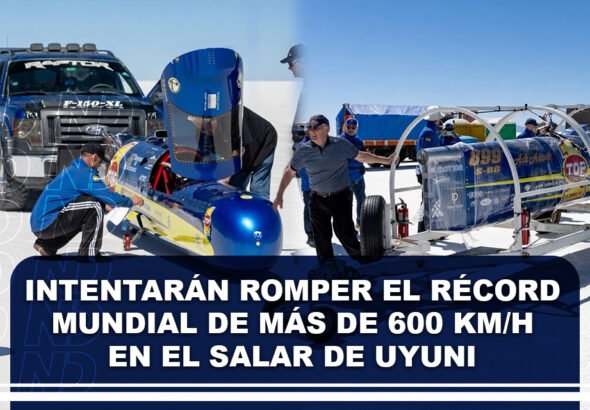 Buscarán romper el récord mundial de velocidad a más de 640 km h en el Salar de Uyuni
